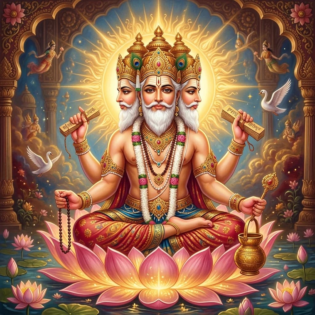 Brahma - Lord Brahma Creator Of Vedas 4K mobile wallpaper