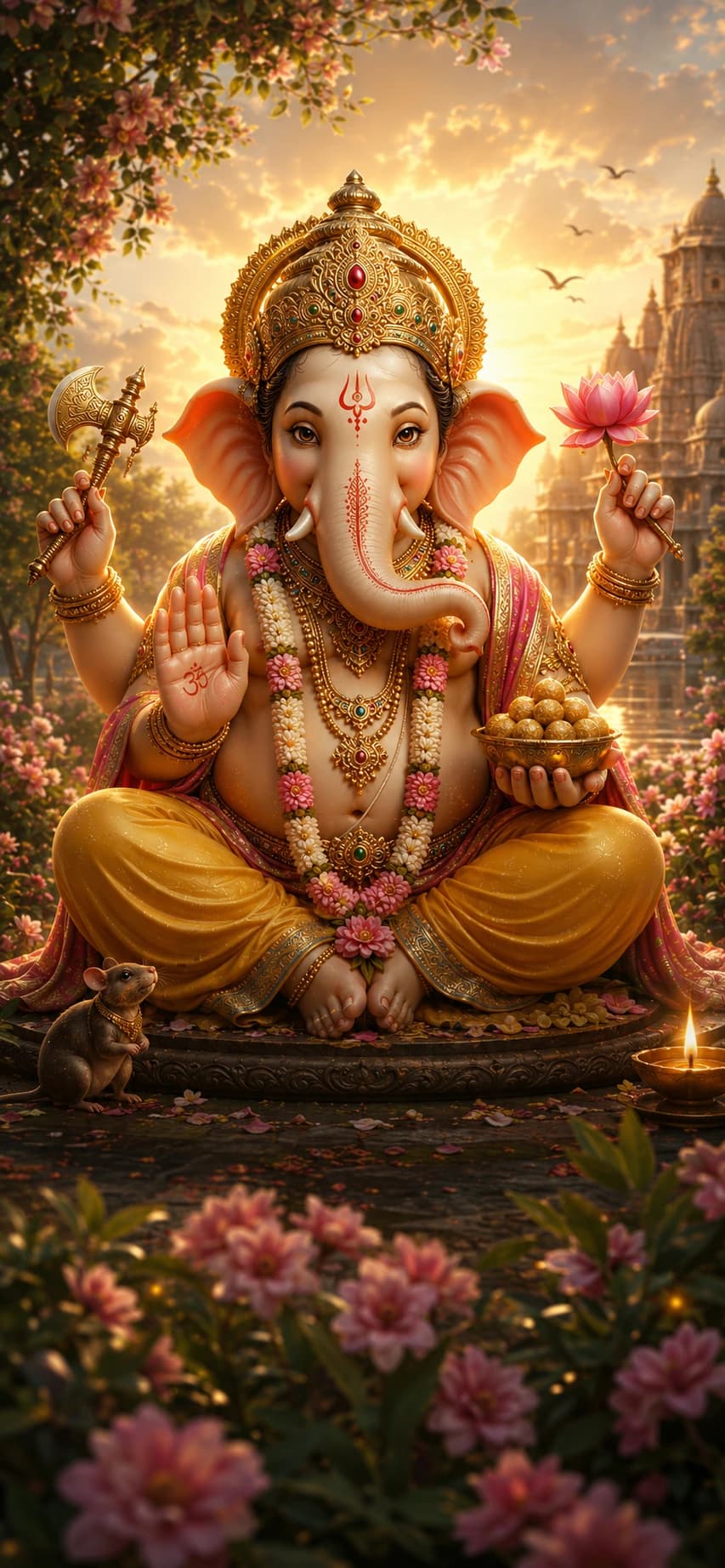 Ganesh Vighnaharta Ganesha Mangal Murti — 4K Hindu God Mobile Wallpaper