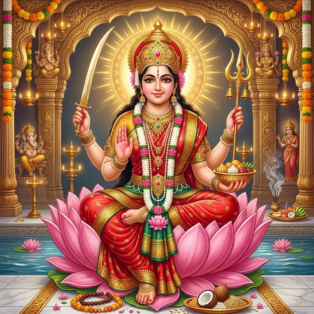 Santoshi - Maa Santoshi Eternal Joy & Contentment 4K mobile wallpaper