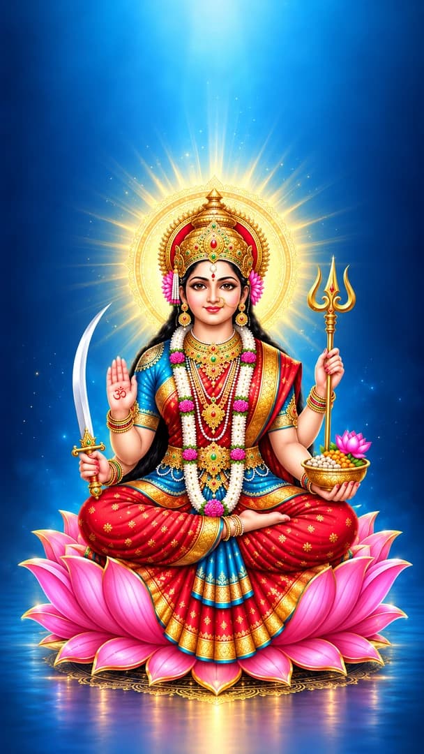 Hindu Gods Wallpaper 4K — Santoshi Santoshi Mata Divine Shakti HD Free Download