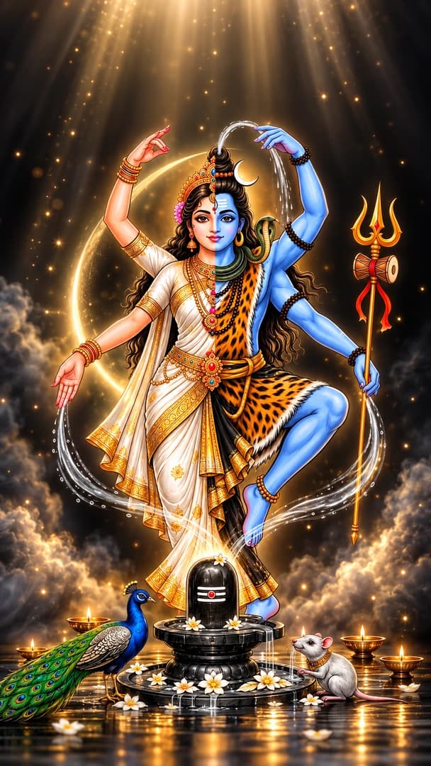 Hindu Gods Wallpaper 4K — Shiv & Parvati Lord Shiva Sacred Meditative Darshan HD Free Download